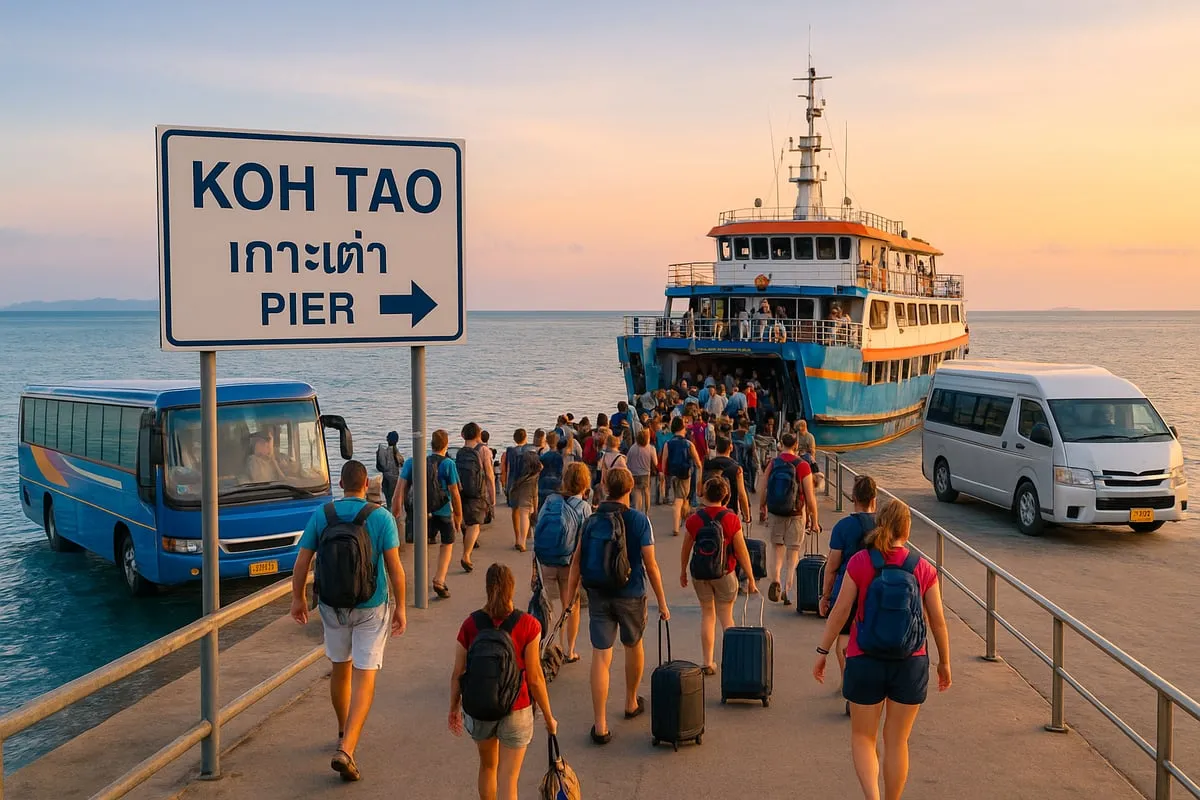 Transportation Options: Ferry, Bus, Van, and Plane