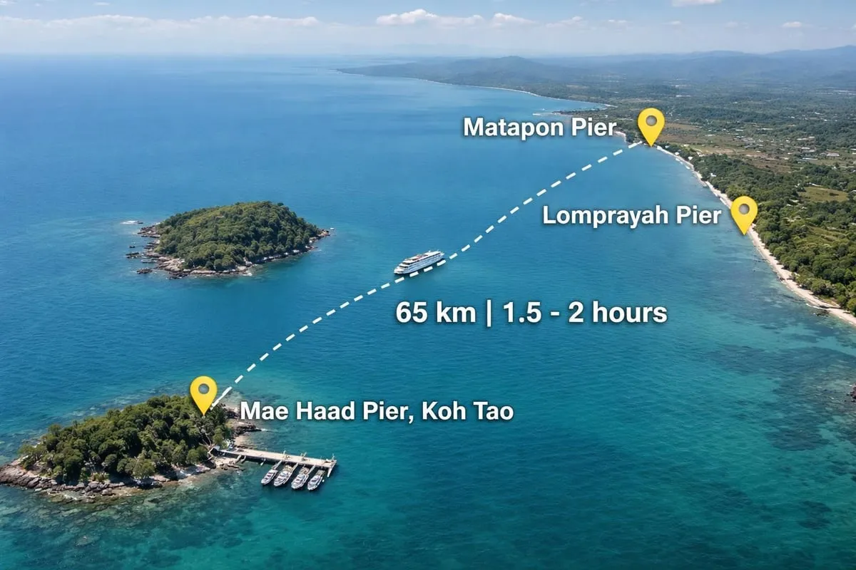 Ferry route map