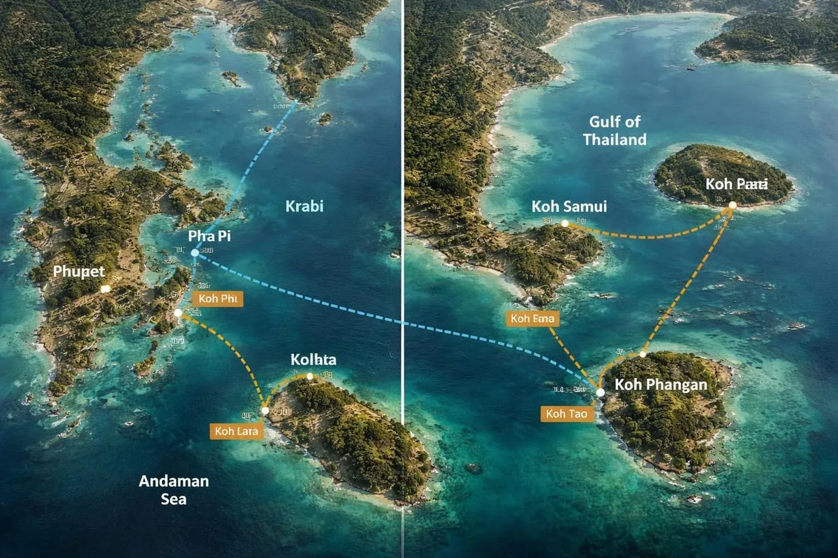 Island hopping routes