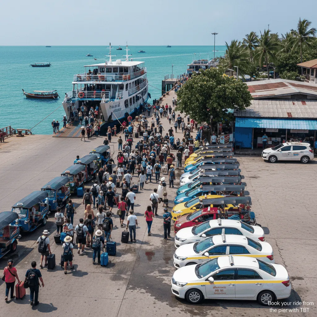 Ferry approaching Saladan Pier, Koh Lanta