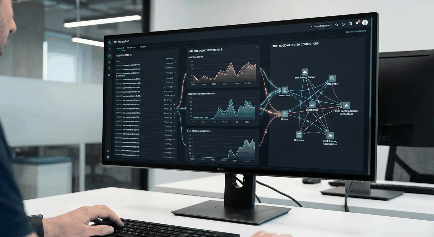 Real-time API integration dashboard with webhook events and data synchronization